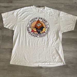 Vintage DARE T-Shirt Mens XL White Daren the Lion Graphic Drug Abuse Resistance